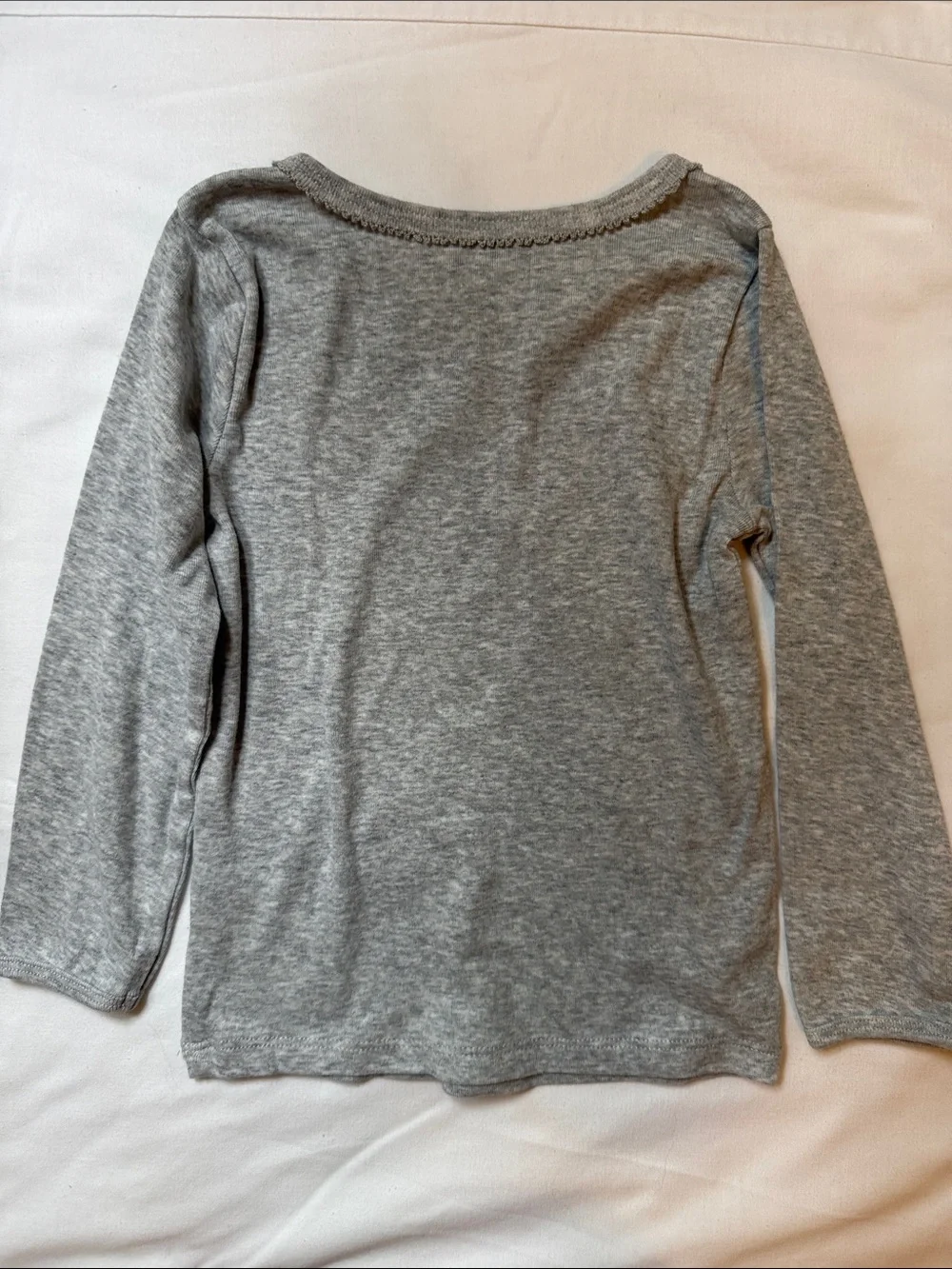 Gymboree Heather Gray Girls' Long Sleeve Crew Top